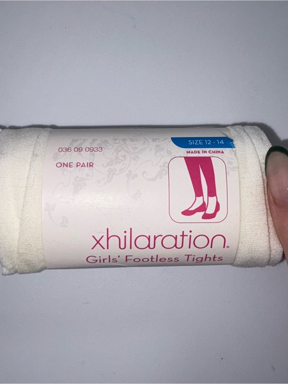xhilara­tion Girls' Footless Tights in White